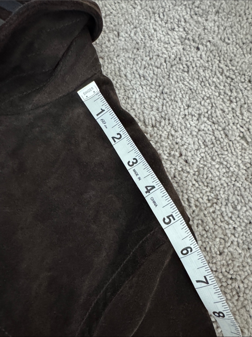 Banana Republic Chocolate Brown Suede Button-Front Barn Jacket - Picture 10 of 11